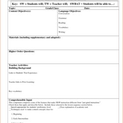 Terrific Lesson Plan Template Doc What You Know About Ah Org