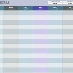Worthy Free Weekly Schedule Template Excel Printable Templates