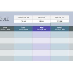 Spiffing Weekly Schedule Template Excel Templates
