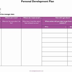 Personal Development Plan Is Shown In Purple