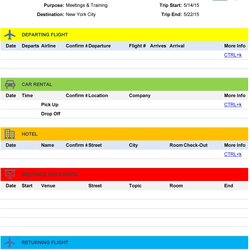 Free Vacation Itinerary Template Database Travel