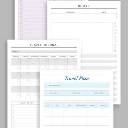 Great Travel Planner Template Itinerary Journal