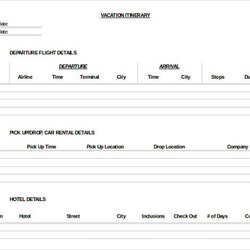Super Trip Itinerary Templates Free Sample Example Format Download Template Travel Word Excel Vacation Doc