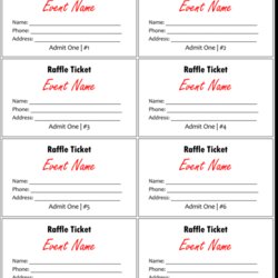 Raffle Ticket Template Free Download Tickets Templates Excel Sample Numbering Automate Create Printable Event