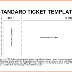 Peerless Free Printable Raffle Tickets Template Ticket Blank Word Editable Event Print Admission Numbered
