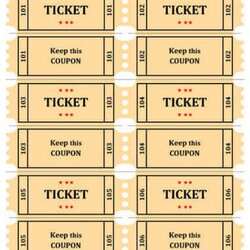 Excellent Raffle Ticket Templates Word Docs Template Make