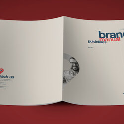 Superb Artistic Brand Identity Manual Template Book Cover Guidelines Back Books Contact