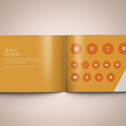 Download Professional Brand Guidelines Template Book Included Orange Original Design Elements