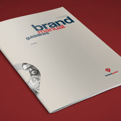 Artistic Brand Identity Manual Template Book Guidelines Cover Books Front