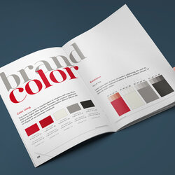 Very Good Corporate Identity Guidelines Template Brand Book Typographic Color