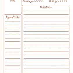 High Quality Best Blank Printable Recipe Cards For Free At Template Card