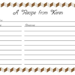 Superior Recipe Card Template Templates Cards Brown Publisher Colors Choose Words Binder Board