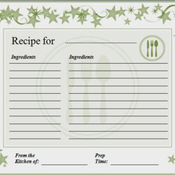 Sterling Ms Word Recipe Card Template Excel Templates Microsoft Cookbook Cards Office Editable Format
