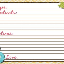 Cool Best Images Of Free Printable Recipe Card Templates Cards Template Recipes Lines Via Cute