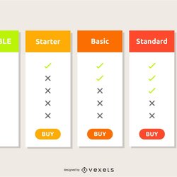Pricing Table Template Vector Download