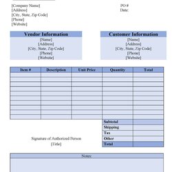 Perfect Free Purchase Order Template Instant Download