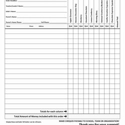 Superlative Fundraiser Forms Throughout Blank Order Form Template Sample