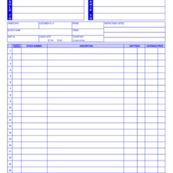 Super Order Form Template Templates Printable Forms Blue Blank Excel Register Invoice Word Attire