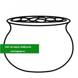 Free Printable Pot Of Gold Template Coloring Page