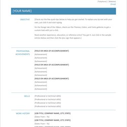 Preeminent Resume Template Microsoft Word Download Templates Office Ms Sample Simple Modern Format Live