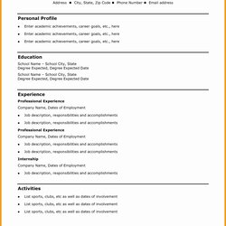 Superlative Resume Builder Template Free Microsoft Word Of College Student Simple Basic Templates Information