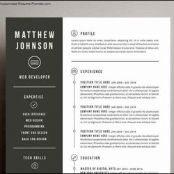 Outstanding Cool Resume Template Free Samples Examples Format