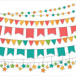 Very Good Triangle Banner Template Free Vector Illustration Banners Party Bunting Drawn Hand Rainbow