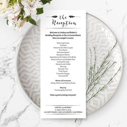 High Quality Wedding Reception Template In Elegant Program