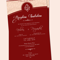 Great Wedding Reception Cards Templates Card Template Marriage Invitations Invitation Ceremony Visit