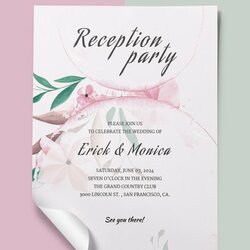 Perfect Wedding Reception Program Template Illustrator Word Apple Pages Templates Examples Ms Publisher