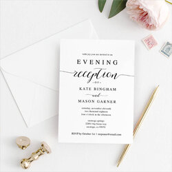 Splendid Free Classic Wedding Reception Invitation Designs Examples In Printable Evening Template Invite Card