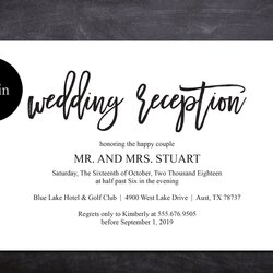 Superb Wedding Reception Invitation Card Editable Template Invites Templates Follow Example