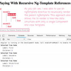 Playing With Recursive Template References In Angular Use Able Were Templates