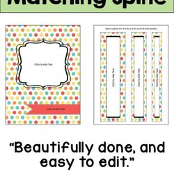 One Inch Binder Spine Template Database Cover Editable Spines Printable Covers Templates Labels Preschool