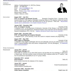 Magnificent Pin On Sample Resume Format Latex Template Templates Computer Science Examples Formats Samples