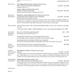 Outstanding Resume Format Latex Document Sample Name