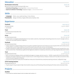 High Quality Latex Resume Templates And For
