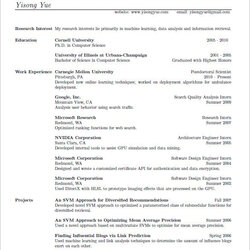 Matchless Latex Resume Templates Doc Template Computer Science Format University Basic Formats Samples