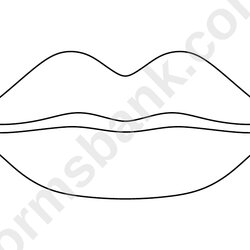 Matchless Lips Template Printable Download Advertisement Page