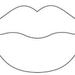 Superb Lips Pattern Use The Printable Outline For Crafts Creating Stencils Template