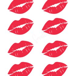 Pretty Lips Templates Cassie Small Lipstick Kiss Mark Stencil
