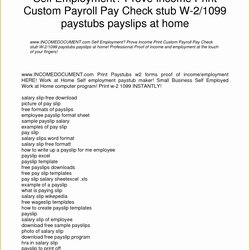 Cool Free Check Stub Template Of Create Print Out Pay Stubs
