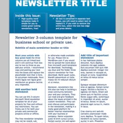 Cool Free Newsletter Word Templates Excel Formats Template Company Business Microsoft Printable Staff Format