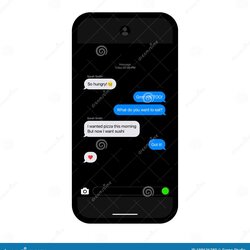 Tremendous Interface Bubbles Telegram Messenger Flat Vector Message Chat Black Background Illustration