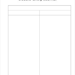 Double Entry Journal Templates Doc Template Blank