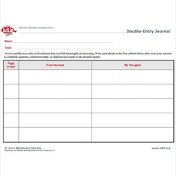 Perfect Double Entry Journal Templates Doc Template Example