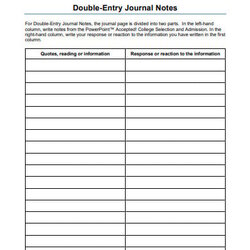 Wonderful Double Entry Journal Templates In Notes