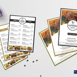 Catering Menu Designs Free Templates Template Services Food Service Word Example Examples Excel Details Menus