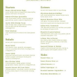 Exceptional Catering Menu Template Use Templates