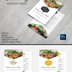 Cool Catering Menu Template Free Documents Download Templates Services Brochure Website Flyer Examples